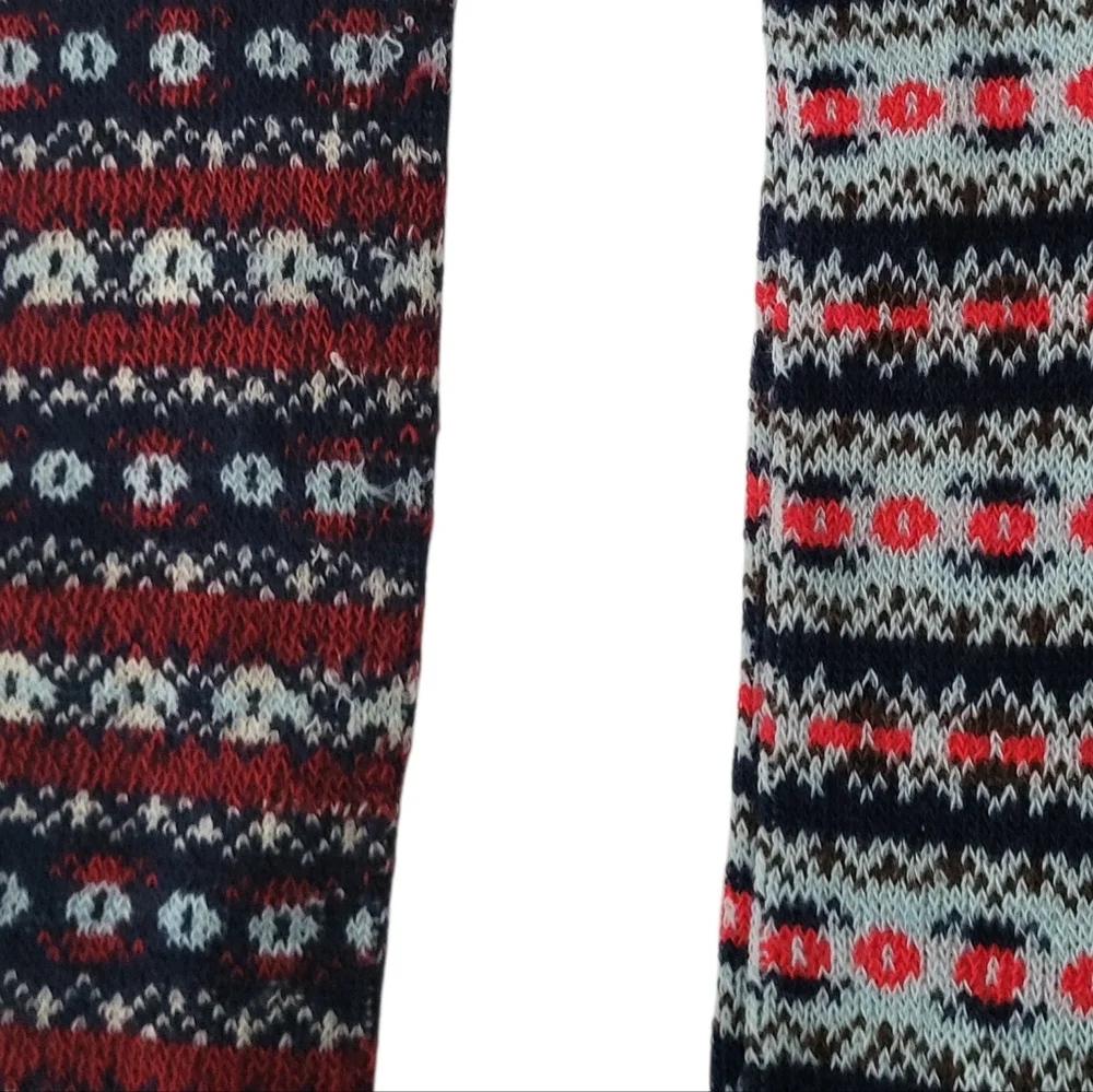 Vtg New 2 Pair Retro Knee Socks Fair Isle Nordic‎ Women Lot NOS Two Feet Ahead